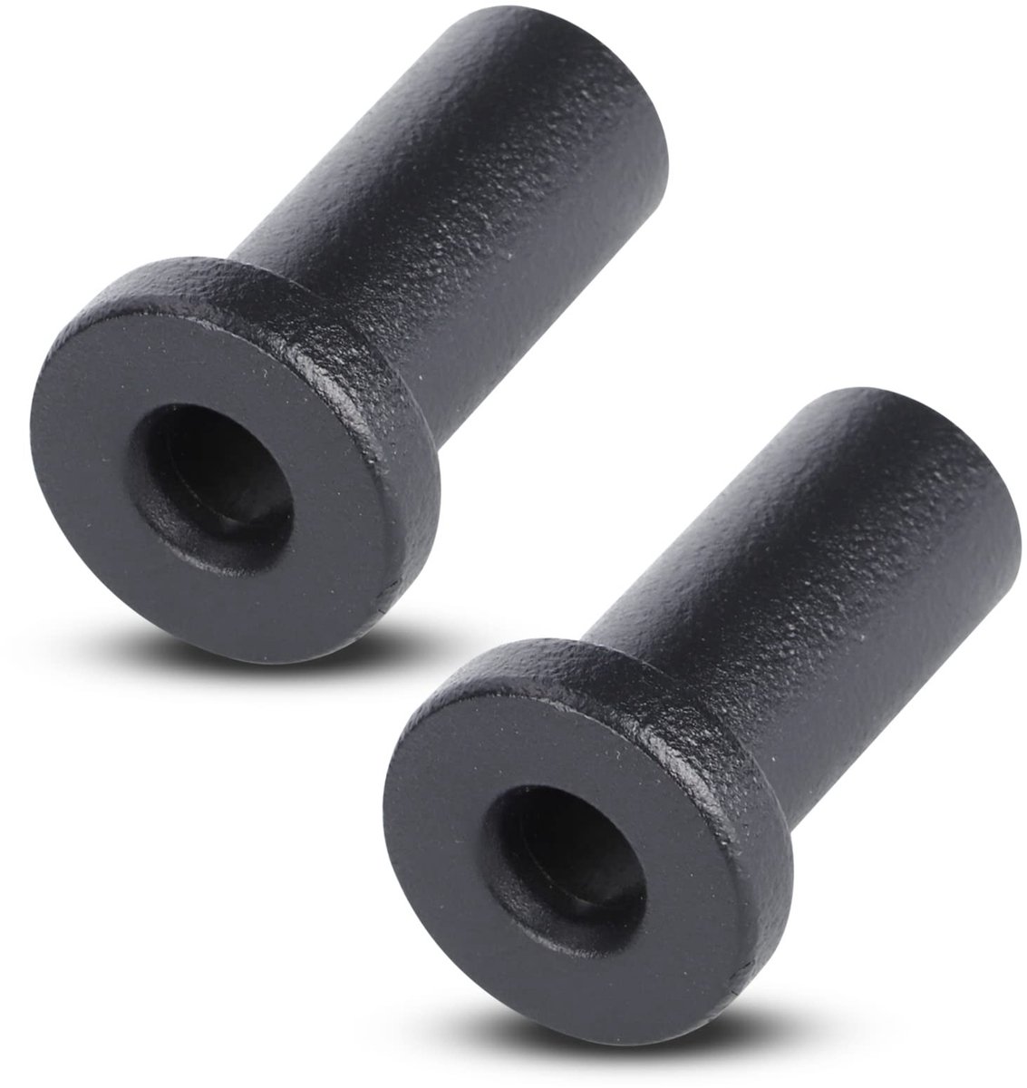 Dailygoody - Schuifdeurafstandhouders - Vervangende hardware - Matzwart - Schuifdeurbeslag - Staldeuraccessoires - Geschikt voor wandrails - Set van 2