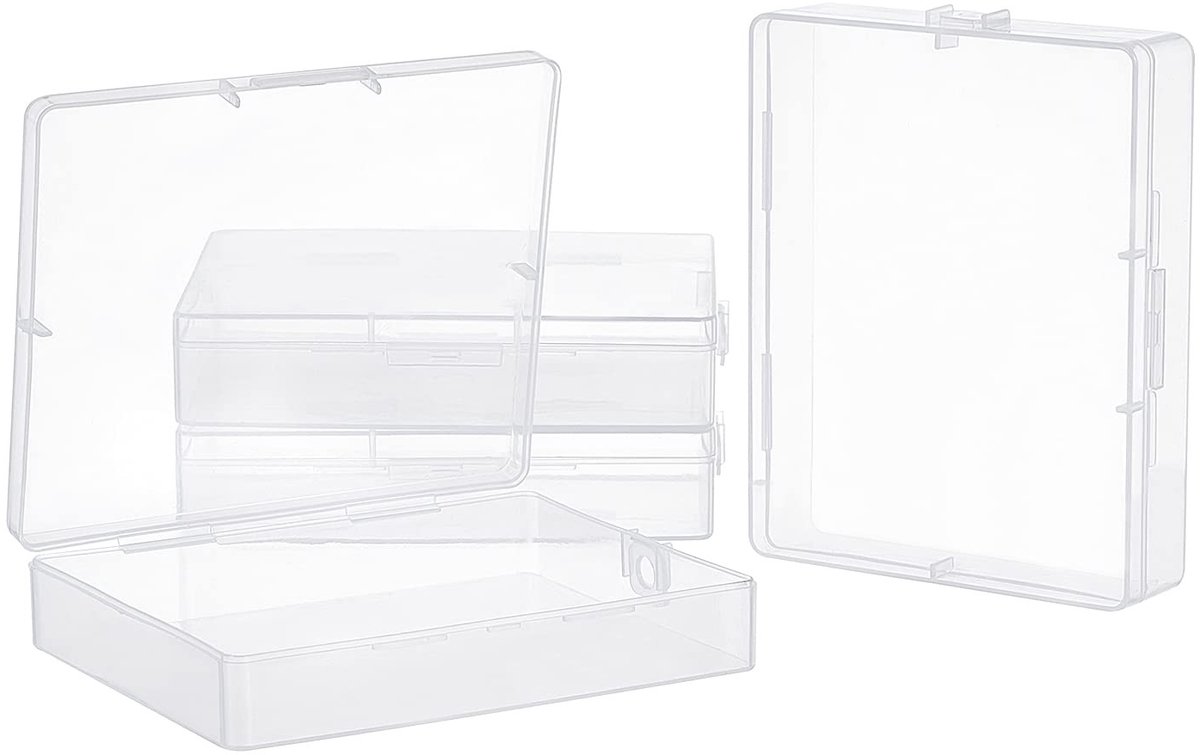 Dailygoody - Kralenopslag - Plastic Organizer - Duurzaam - 4 stuks - Kunststof Dozen - Geschikt voor Sieraden en Knutselen - Rechthoekig