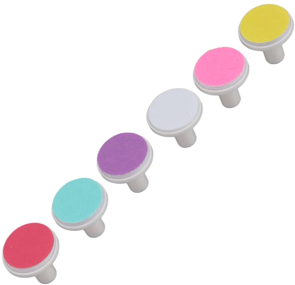 Vervangingskoppen Babynagelvijl - Nagelvijl Pads - Baby Nagels Vijlen - 6-delige Set - 3 cm - Multicolor