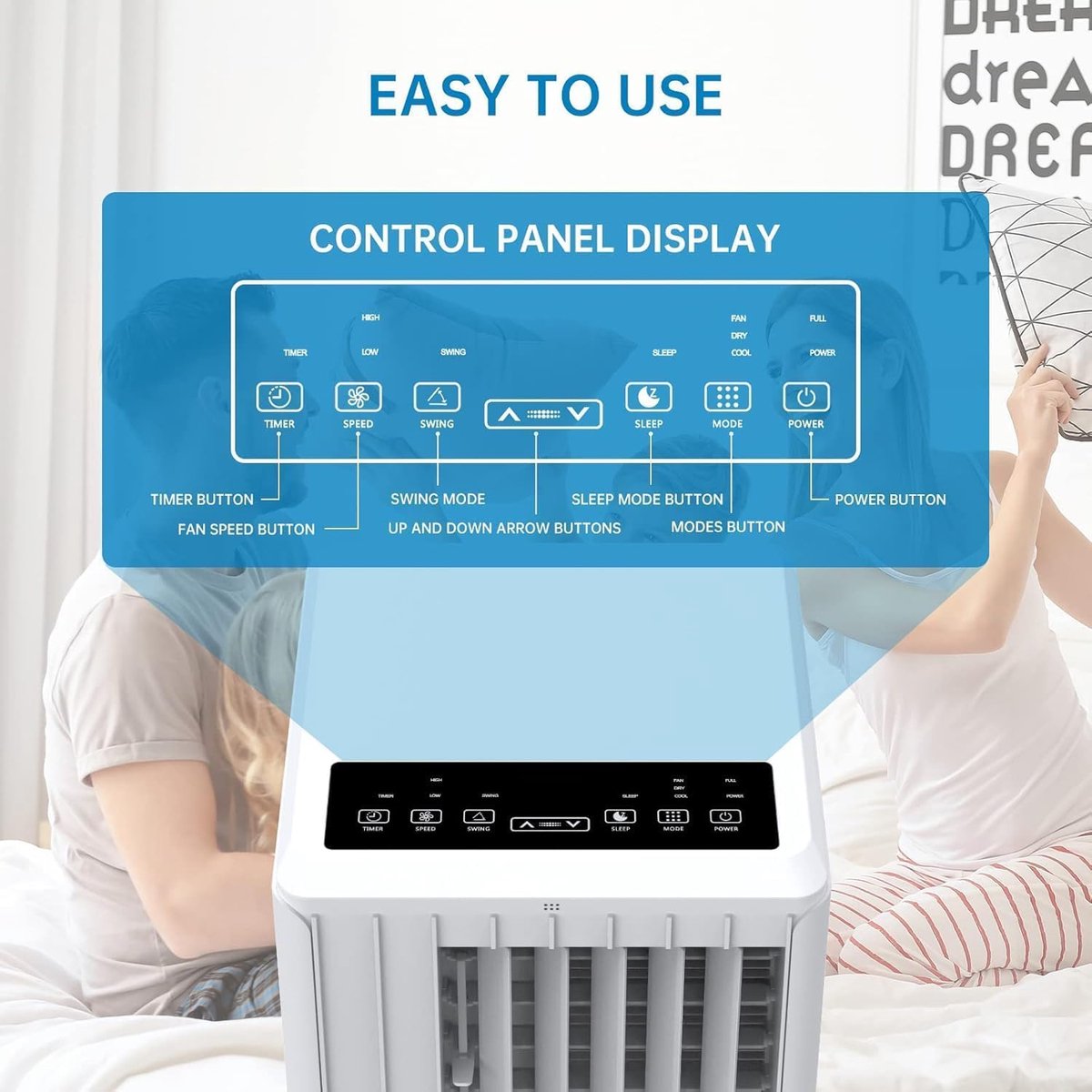 Draagbare Airconditioner - Mobiele Airco Koelapparaat - Ruimte Koelen - Stille Werking - 7000 BTU - Wit — afbeelding 4