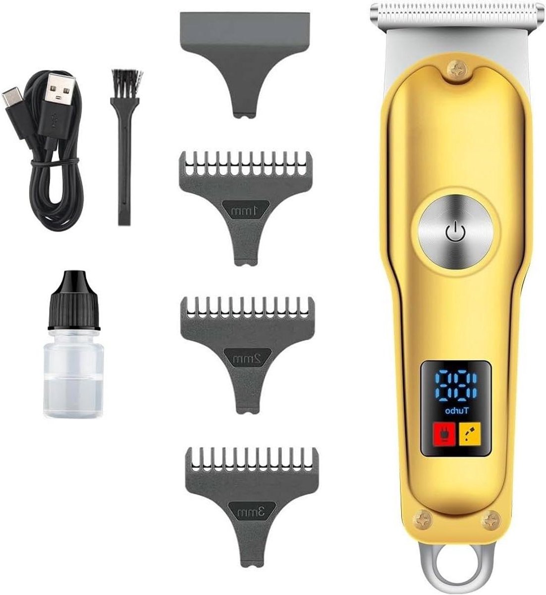 Haartrimmer Heren - Baardtrimmer Professioneel - Thuis Kapsel Maken - RVS Bladen - 0-3 mm - Zwart