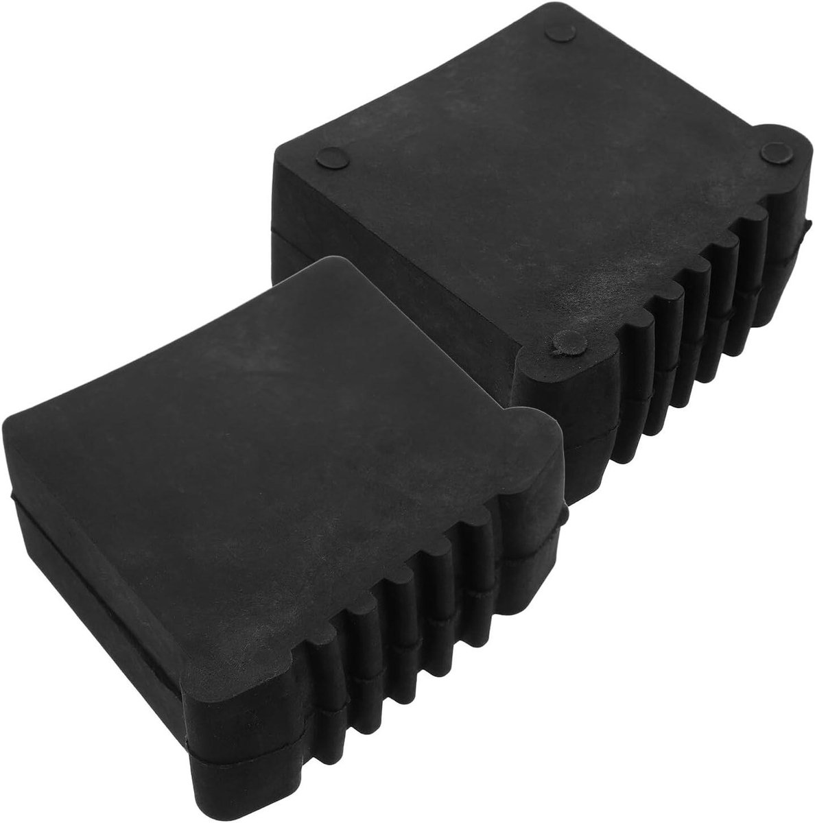 Laddervoet Afdekmat - Trapladder Pootdoppen - Vloer Beschermen - Schokabsorberend Rubber - 8.8x8x3.5cm - Zwart