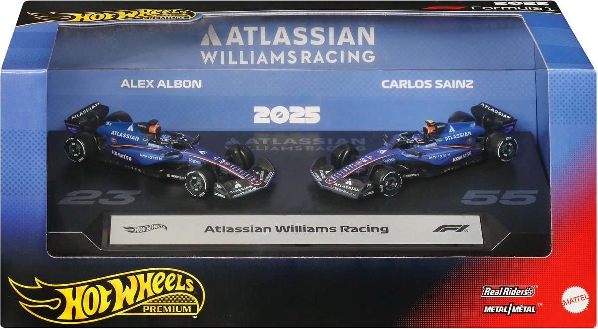 Hotwheels Premium F1 Racecars 2-Pack Williams
