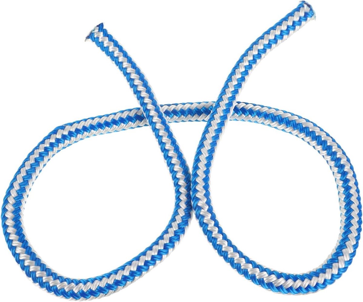 Boot Bungee Lijn - Aanlegkabel Meertouw - Veilig Aanmeren - Schokabsorberend Gevlochten - 100 cm - Blauw