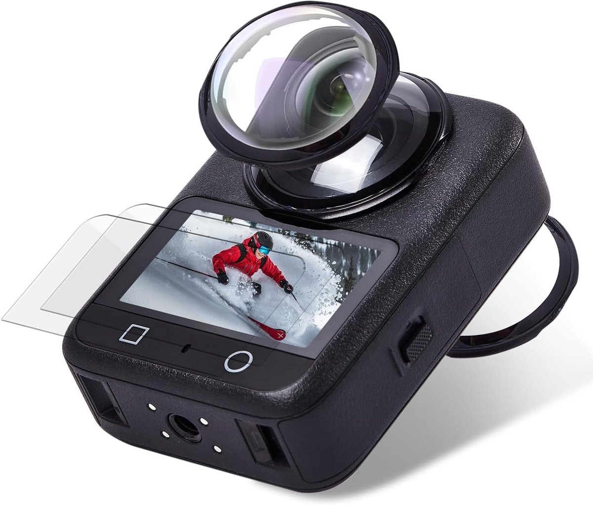 2 Pack Geharde Glas Lensbeschermer voor DJI Osmo 360 Panoramische Camera, 9H Krasbestendig en Duurzaam Schermbescherming voor Optimaal Gebruik