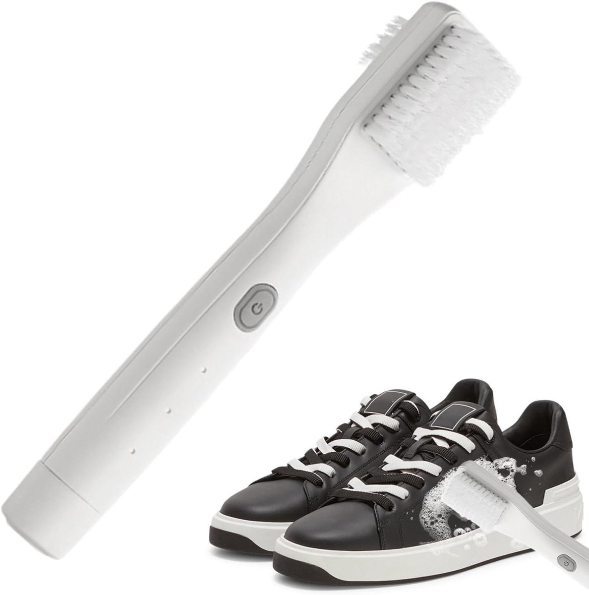 Elektrisch Schoenpoetsapparaat - Schoonmaakborstel Schoenen - Schoenen Reinigen - Hoge Frequentie Vibratie - 26 cm Lengte - Wit