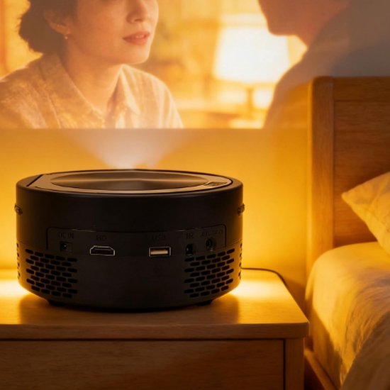 Draagbare DVD Projector - Film Projector - Thuisbioscoop Creëren - Ingebouwde DVD Speler - 20 tot 100 inch - Zwart — afbeelding 3