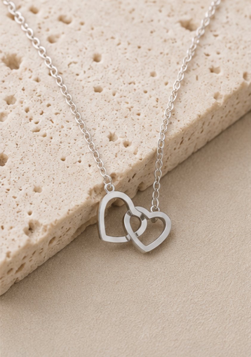 Luxe ketting - verguld - Stijlvolle ketting - Zilverkleurig - Roestvrijstalen -Cadeau Voor Vrouwen- cadeau -Valentijn - Liefde - Verrassing