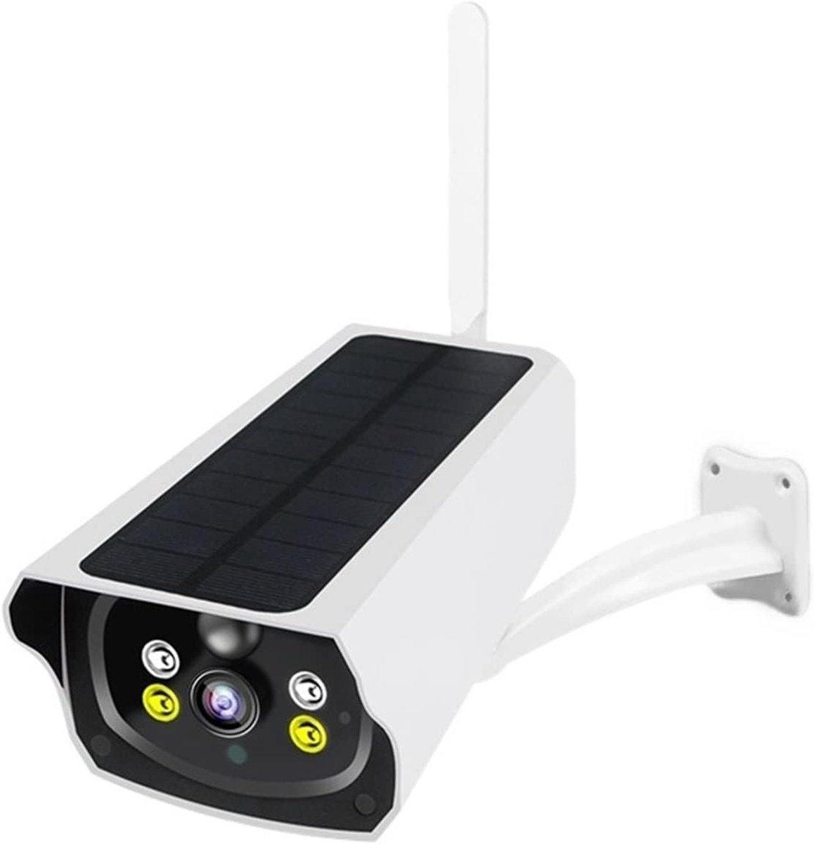 4G Beveiligingscamera - Buiten Camera Solar - Huis Beveiligen - Kleur Nachtzicht - 1080P - Wit