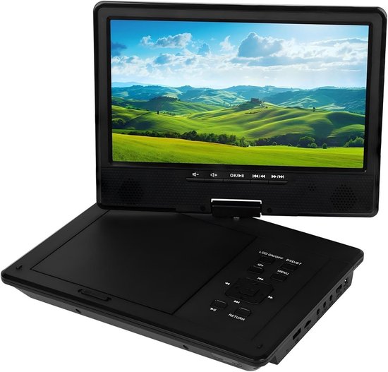Draagbare DVD Speler - Mobiele CD Speler - Films Kijken Onderweg - Ingebouwde Bluetooth - 10.1 inch Scherm - Zwart — afbeelding 2