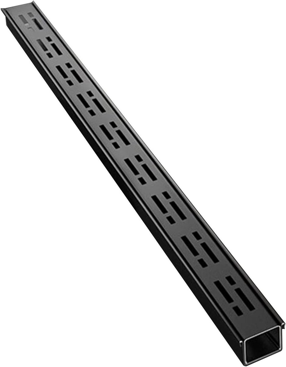 Afvoerkanaal Douchegoot - Lineaire Afvoer Goot - Water Snel Afvoeren - Roestvrij Staal 304 - 5x3cm - Zwart