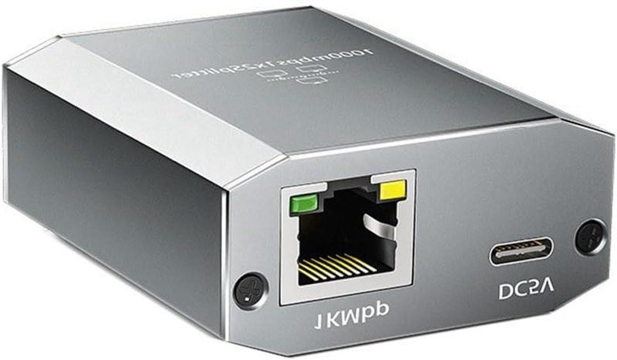 Gigabit Ethernet Splitter - LAN Internet Splitter - Netwerk Uitbreiden - Twee Apparaten Tegelijk - 1000Mbps - Zilver Grijs