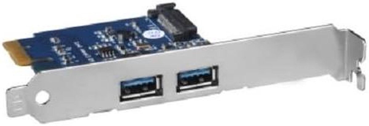 USB 3.0 Kaart - Interface Adapter - PC Uitbreiding - Twee Poorten - PCI Express - Zwart