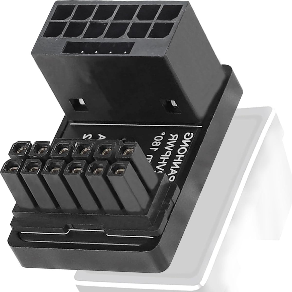 GPU Hoekadapter - Stroomadapter PC - PC Bouwen - 180 Graden Hoek - 600W - Zwart