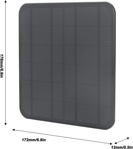 Zonnepaneel 12W IP65 Waterdicht Wandmontage Camera Zonnepaneeloplader voor Ring Spotlight Camerabatterij - Geschikt voor Beveiligingscamera's van Merkloos — afbeelding 4