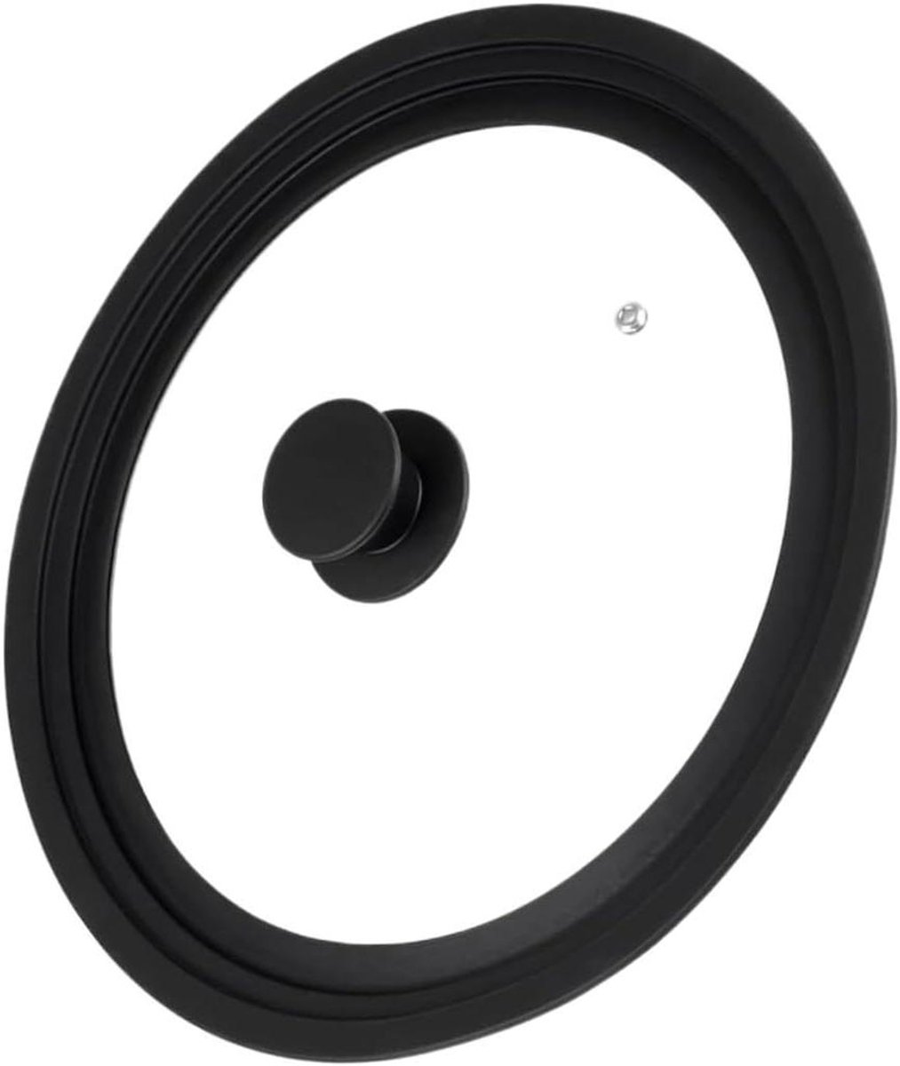 Universeel pannendeksel - Pot deksel - Koken en stoven - Gehard glas - 24-28 cm - Grijs