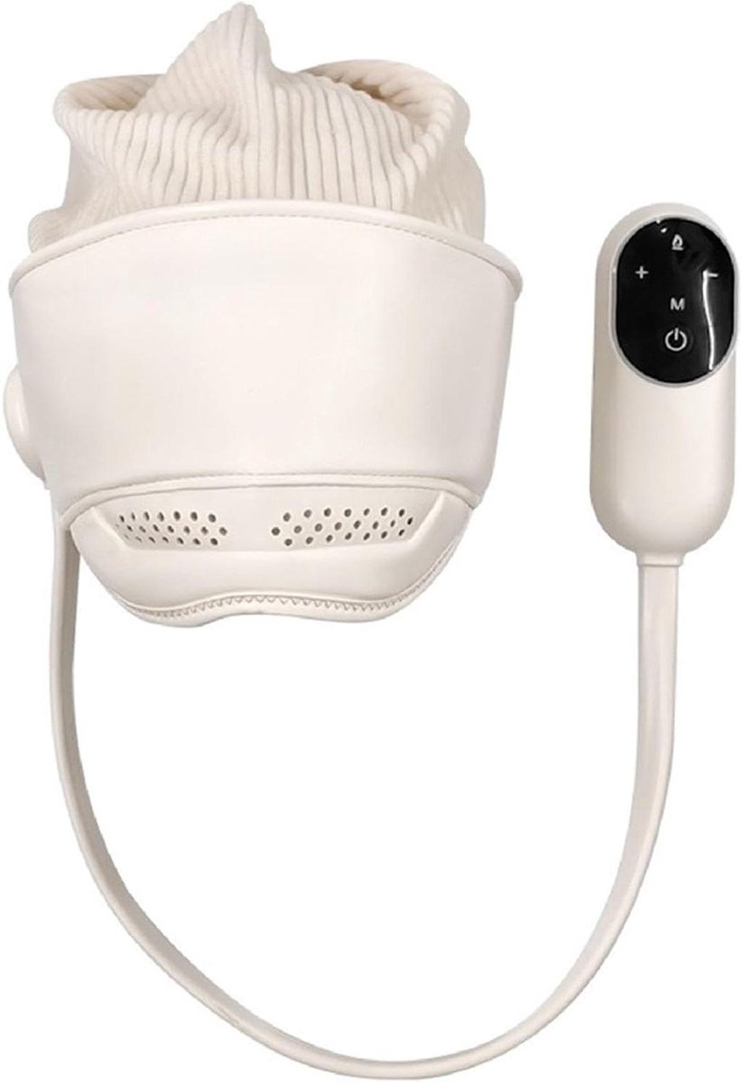 Hoofdmassager - Hoofdhuid Apparaat - Ontspanning Bevorderen - 6 Airbags Warmte - 72 cm - Wit