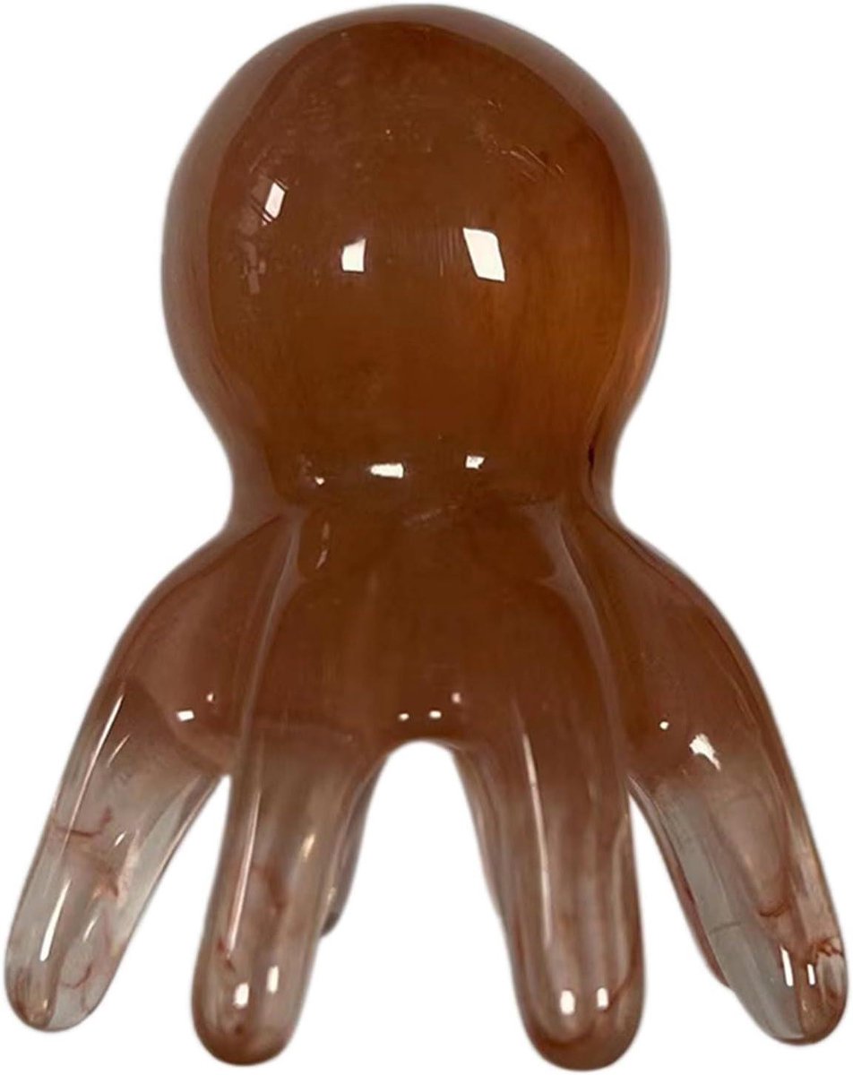Hoofdmassagekam - Octopus borstel - Hoofdhuid stimulatie - 8 tentakels ontwerp - 103 cm - Blauw