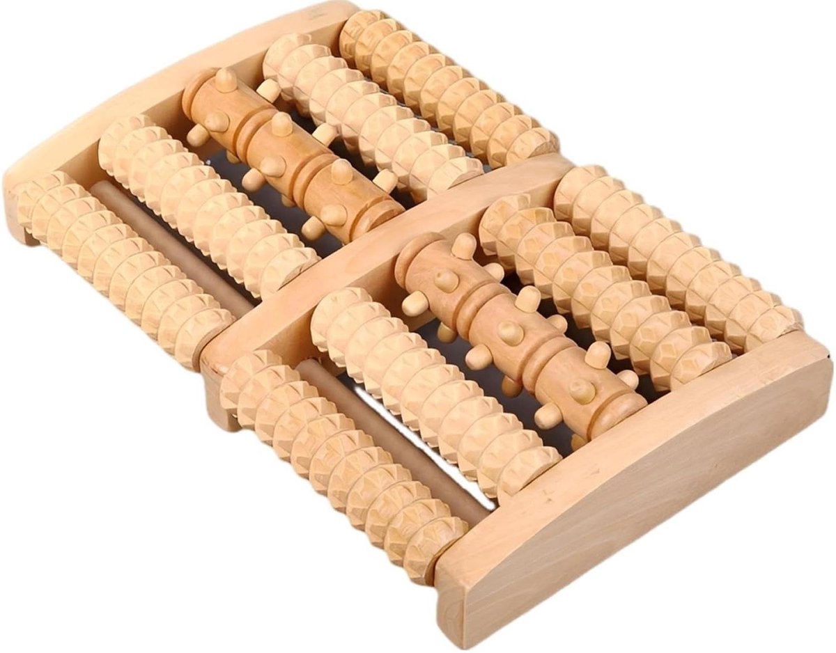 Voetroller Massager - Voetreflex Tool - Voetontspanning Bevorderen - Boogvorm Ontwerp - 27 cm - Hout