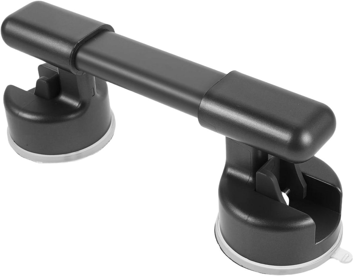 Zuignap Handgreep - Veiligheidshandvat Douche - Veiligheid in Huis - Installatie Zonder Boren - 21 cm Lengte - Grijs