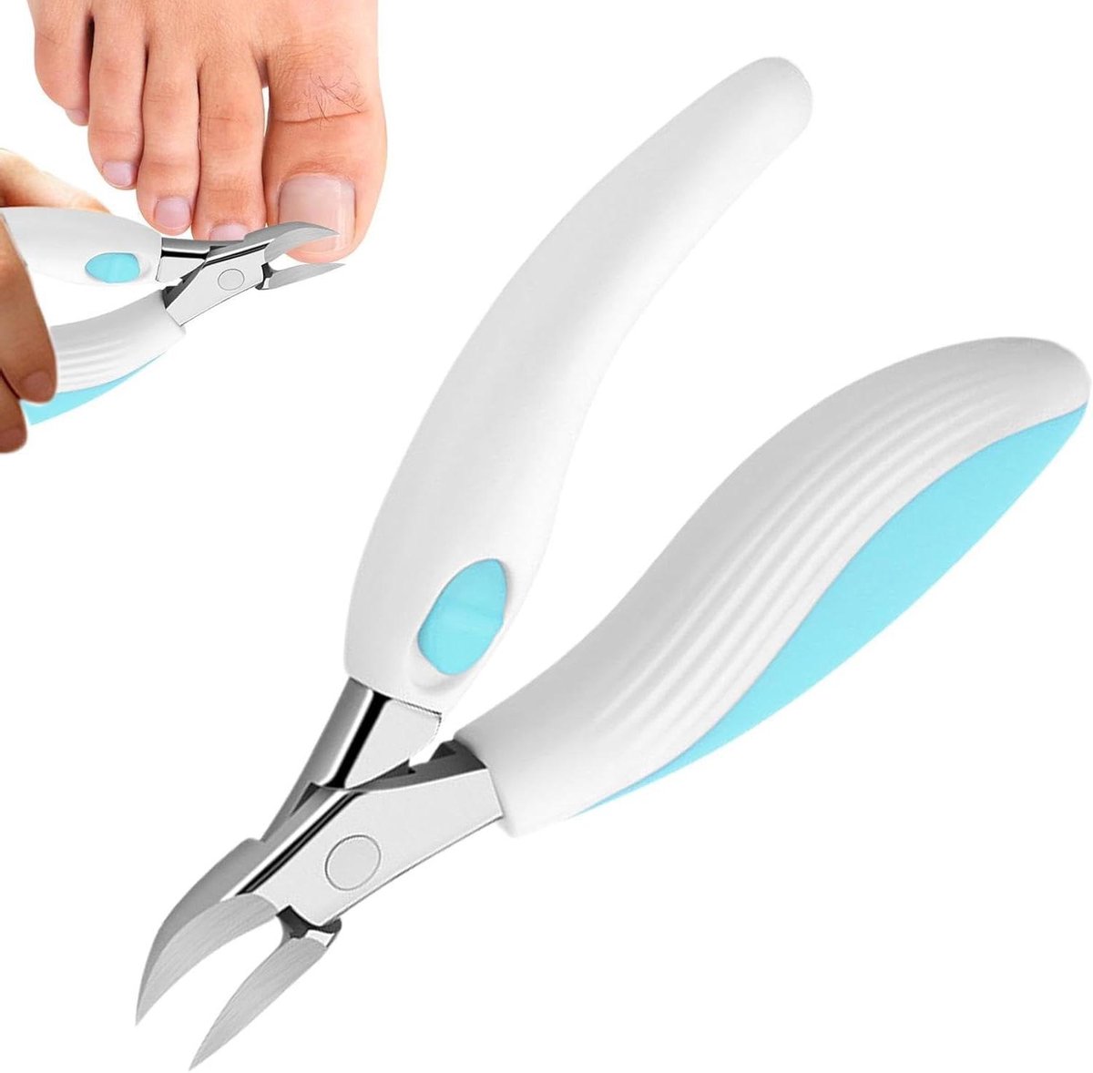 Teennagelknipper - Lange handgreep - Nagels verzorgen - Ergonomisch ontwerp - 13.6 cm - Zilver