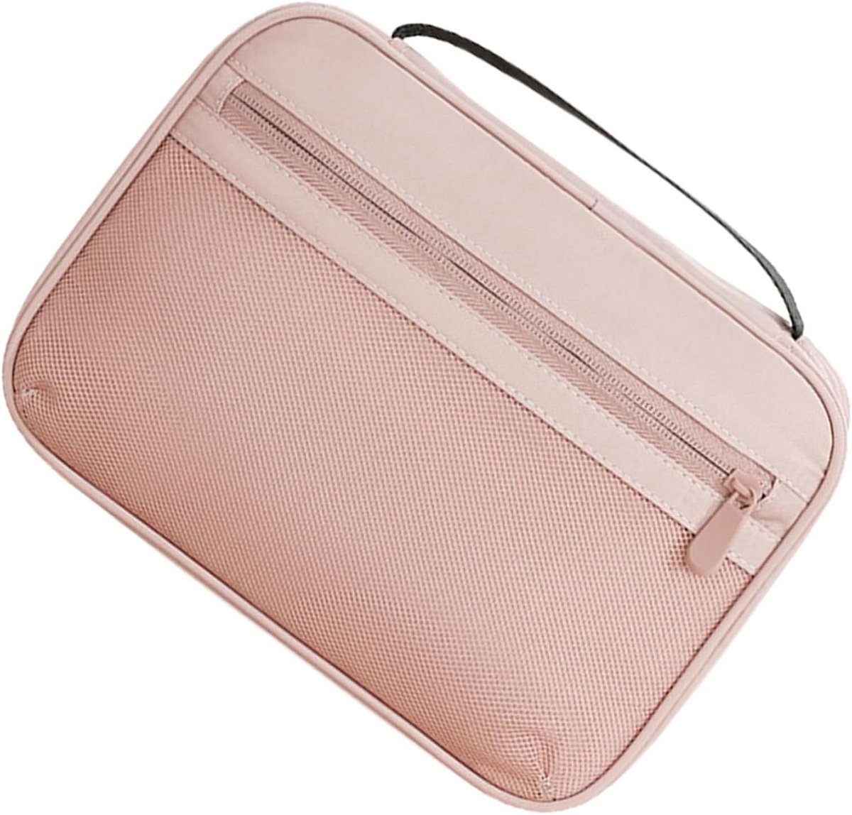 Kabel Opbergtas - Draad Organizer - Elektronica Meenemen - Partitie Opslag - 23 x 16.5 cm - Roze