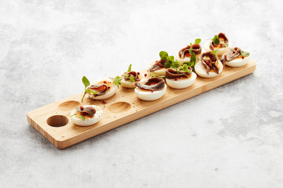 Point virgule Serveerplank tapas/gevulde eieren uit bamboe