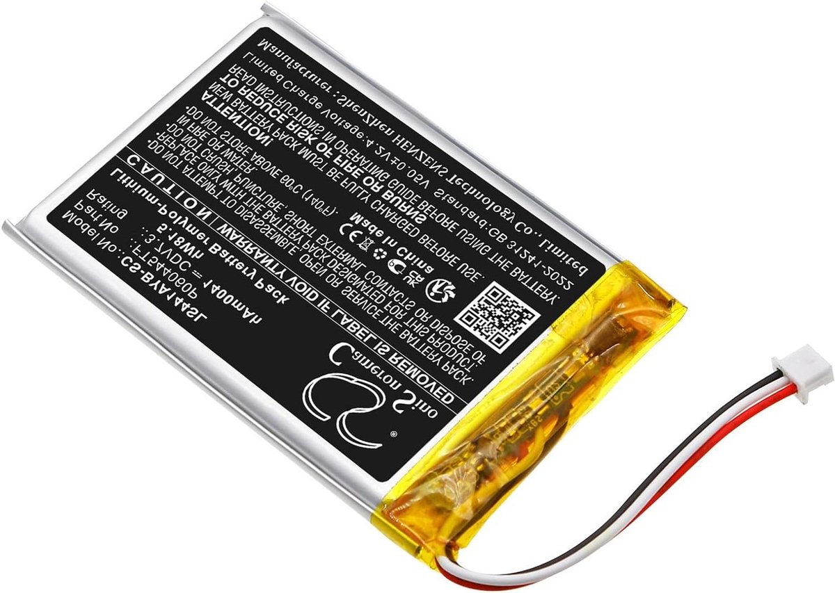 Vervangende Batterij - Accu - Babyfoon - 1400mAh Capaciteit - 3.7V - Zwart