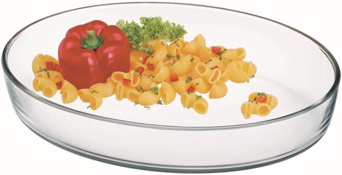 Ovale Glazen Ovenschaal - Glazen Schaal - Oven Gerechten Maken - Hittebestendig Borosilicaatglas - 30 x 21 x 6 cm