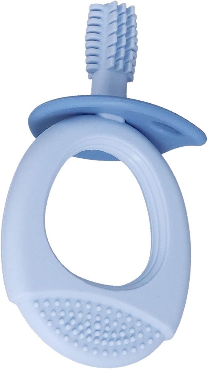 Babytandenborstel - 360 graden borstel - Baby mondverzorging - Zachte siliconen borstelharen - 1 stuk - Blauw