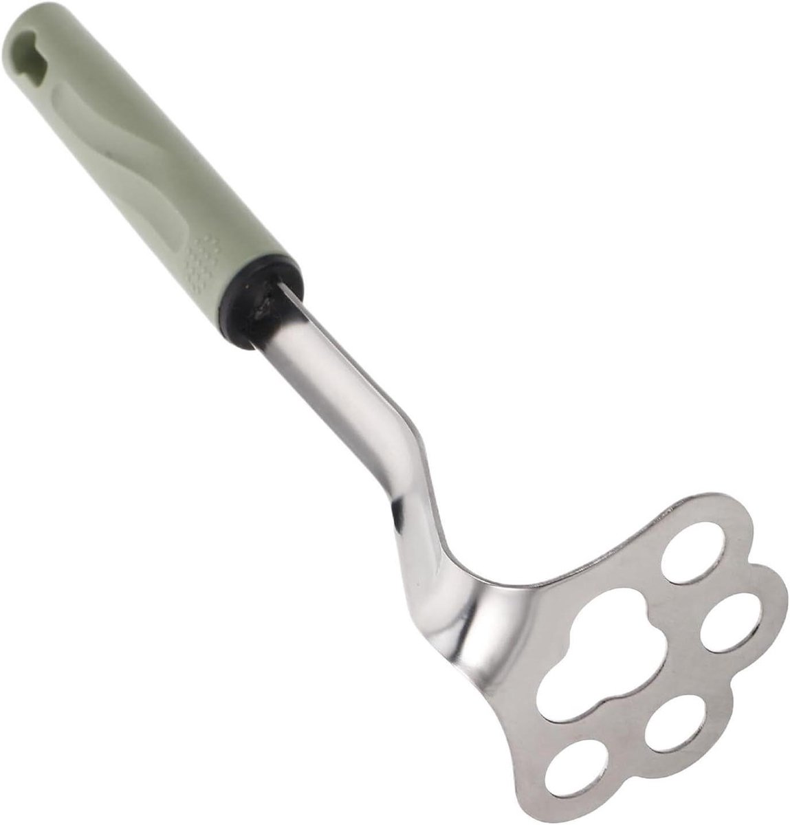 Aardappelpers Kat - Pureeper - Maaltijden Bereiden - Kattenvorm Design - 24 cm - Groen