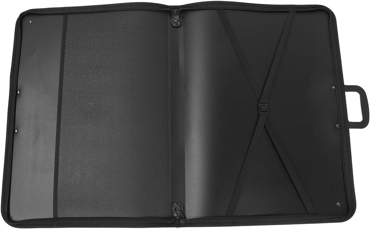 Tekentas - Kunstportfoliohoes - Documenten Opbergen - Lichtgewicht PVC - 45 x 62 cm - Zwart