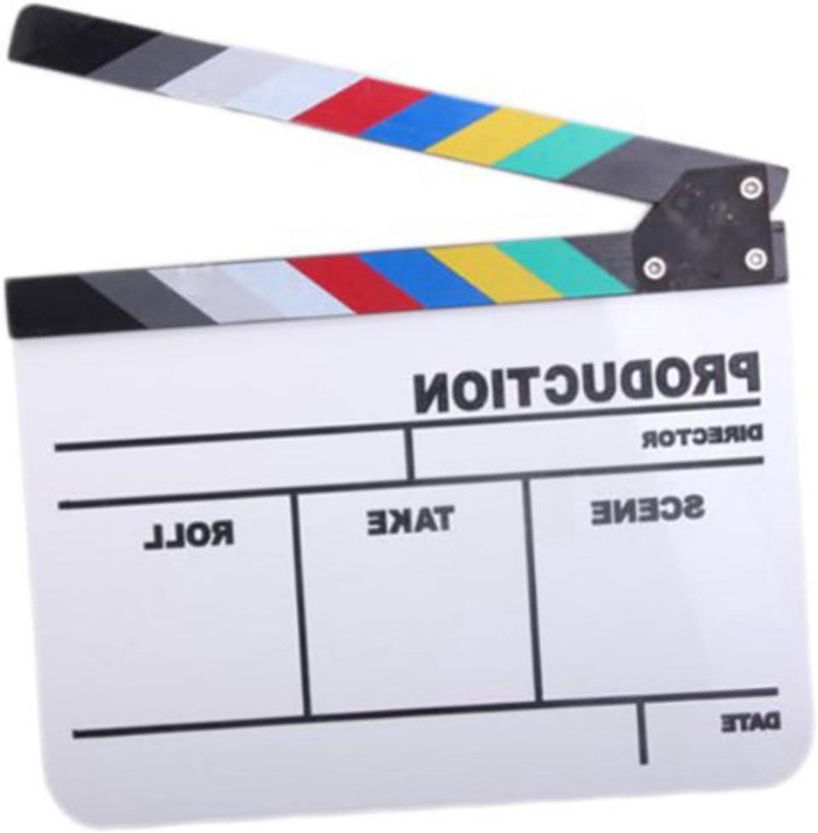 Film Klapstok - Tv Klapper Leisteen - Film Opnames - Gegraveerde Engelse Letters - 30x25 cm - Multicolor