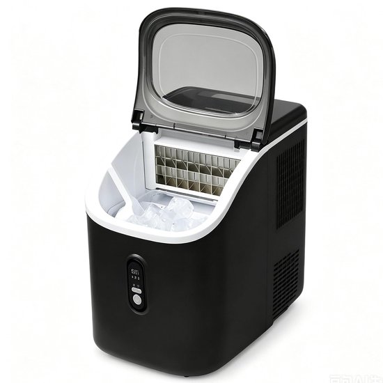Tafelijsblokjesmachine - Draagbare Ijsmaker - Drankjes Koelen - Automatische Reiniging - 8.3 kg - Zwart — afbeelding 5