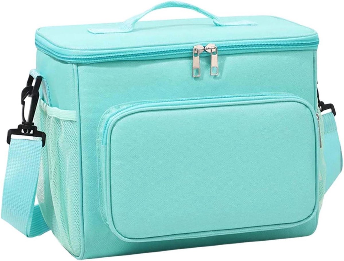 Herbruikbare lunchbox - Koeltas - Maaltijd voorbereiden - Verstelbare schouderriem - 10 liter - Zwart