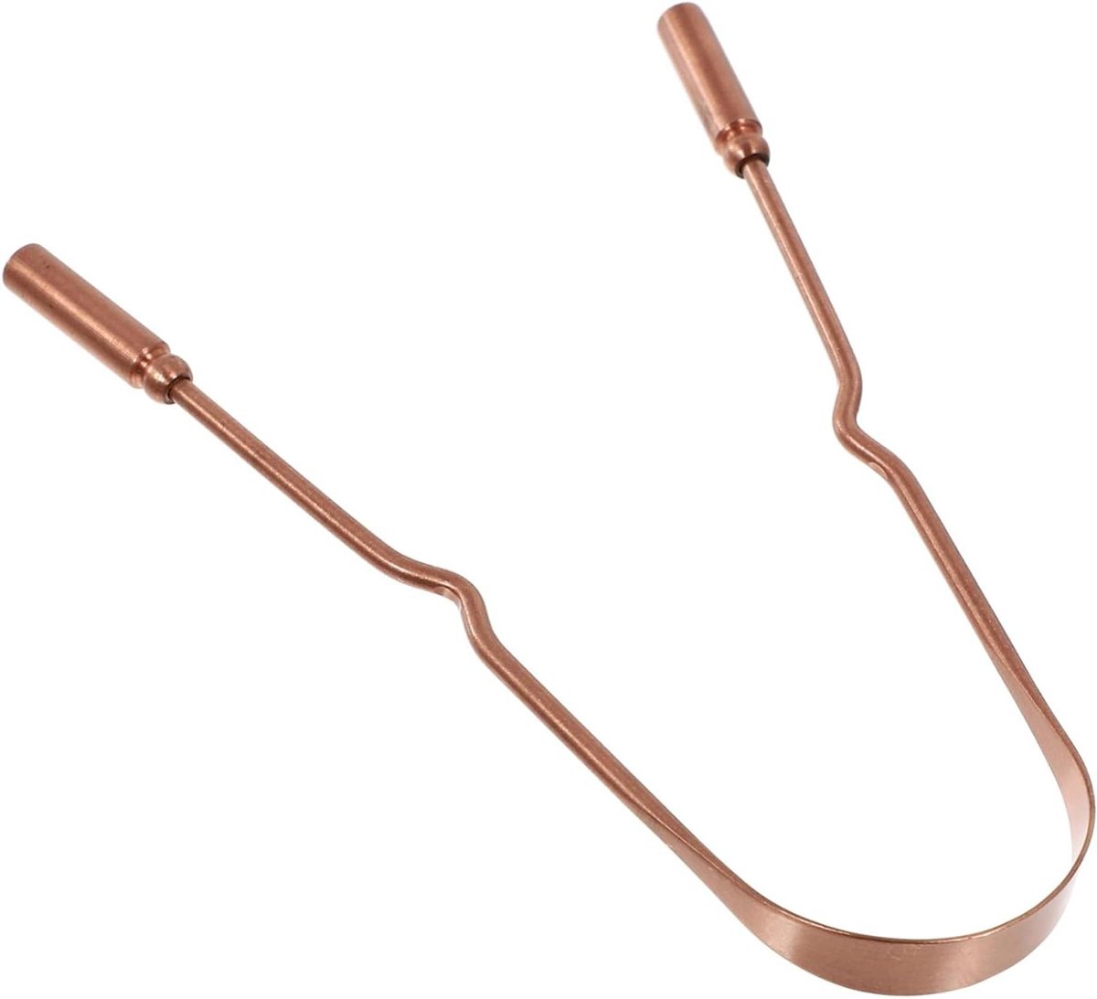 Tongschraper - Mondverzorging Hulpmiddel - Adem Opfrissen - Puur Koper Materiaal - 13 cm Lengte - Roségoud