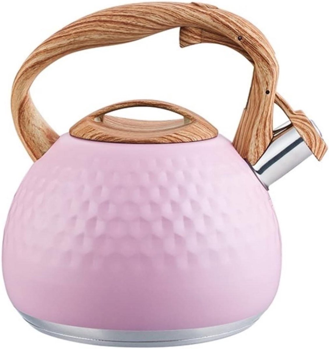 Fluitketel - Theeketel Waterketel - Thee Zetten - Geïsoleerd Handvat - 3 Liter - Roze