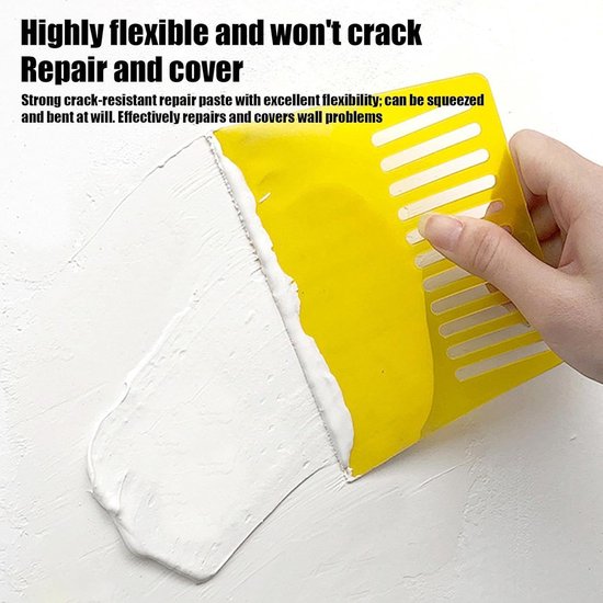 Muur Reparatie Kit - Gipsplaat Patch - Gaten Vullen - Waterdicht Anti-Scheur - 500 gram - Wit — afbeelding 2