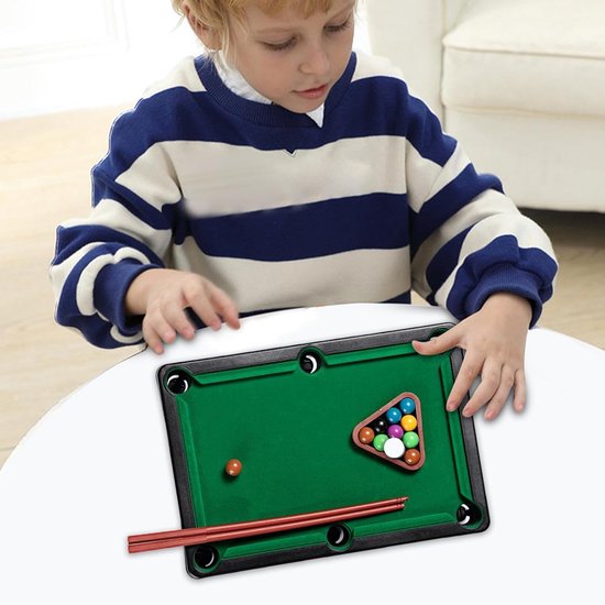 Tafelblad Biljart - Mini Pooltafel - Familie Spel - Educatief Speelgoed - 315 x 265 cm - A — afbeelding 3