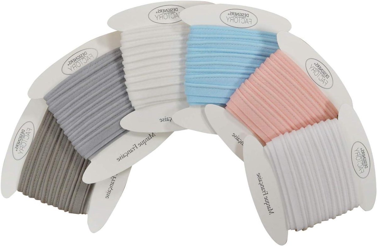 Katoenen biezen - Naaibenodigdheden - Decoratief naaien - Set van 6 - 30 meter totaal - Multicolor