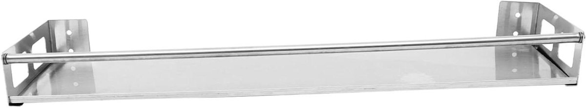 Keukenrek - Kruidenrek Wand - Keuken Organiseren - Roestvrij Staal - 50 cm Breed - Zilverkleurig