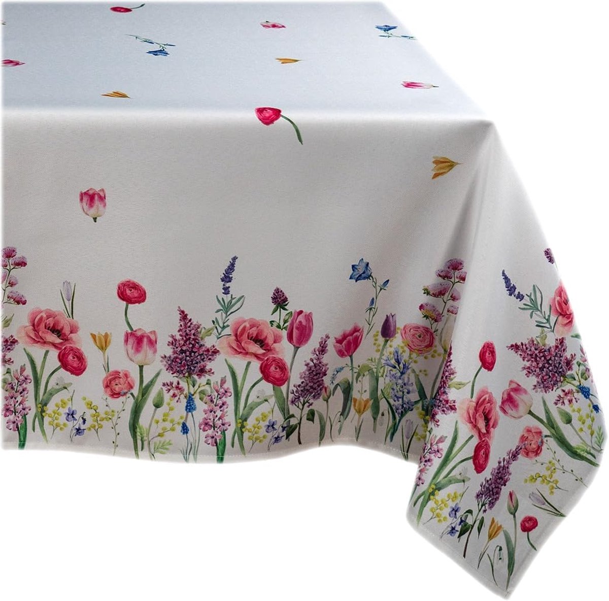 Tafelkleed Rond - Lenteweide Print - Tafel Decoratie - Kleurechte Print - 150 cm - Meerkleurig