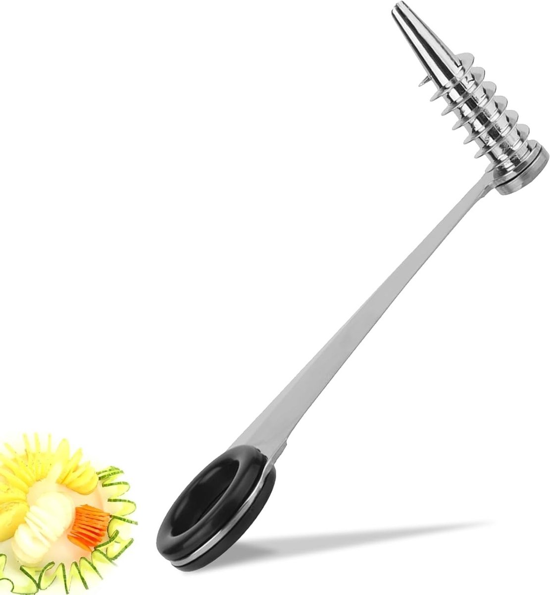 Handmatige Spiral Cutter voor Groenten en Fruit - Ideaal voor Aardappelen, Komkommers en Wortelen - RVS Spiral Slicer voor Tornado Chips en Salades