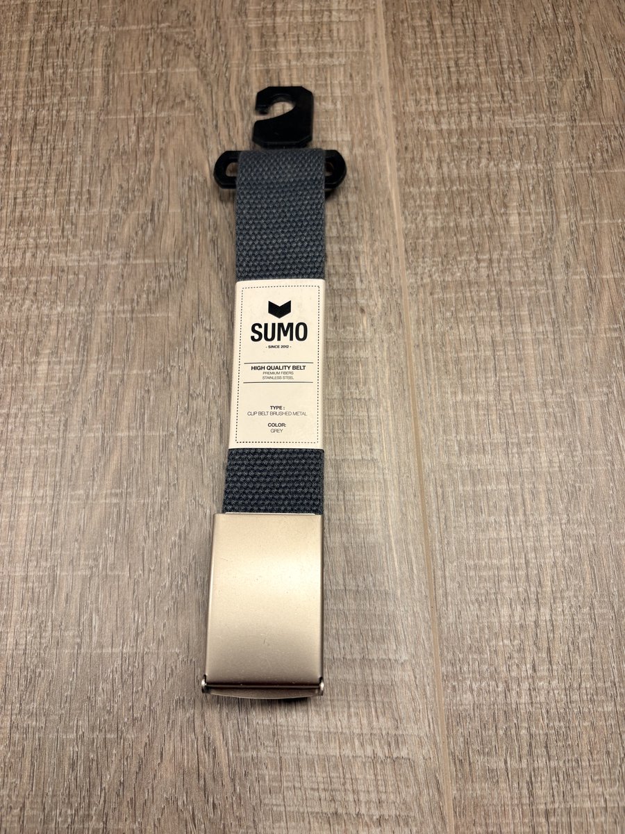 Sumo Clip Belt - Riem - Brushed Metal - Grey