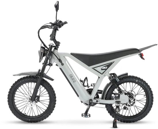 OUXI GT20 Pro Elektrische Skinnybike - Richtingaanwijzers - NFC-chip - 20 Inch - 250W Motor - 7 Versnellingen - 65 km Actieradius - Hydraulische Schijfremmen - Lichtgrijs van Ouxi — afbeelding 3
