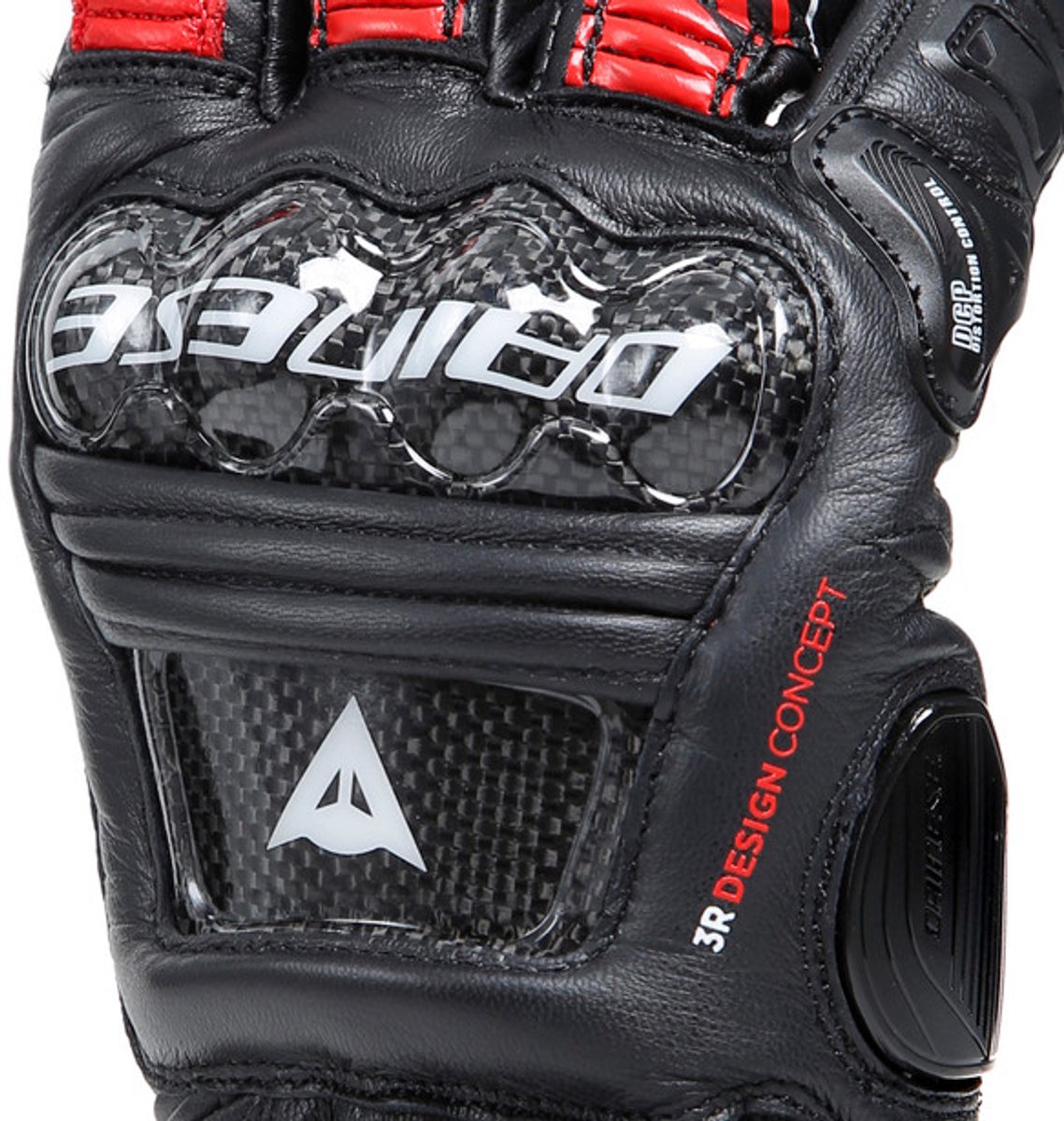 Dainese Druid 4 Zwart Lava Rood Wit Handschoenen - Maat XL - Handschoen – foto 2