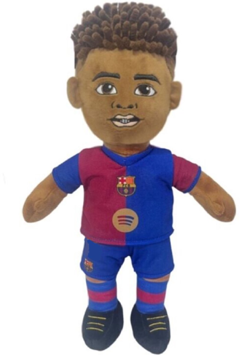 Lamine Yamal – FC Barcelona Voetbal Pluche Knuffel Pop 28 cm - Speelgoed Knuffels voor Kinderen - Football Soccer Plush Toy