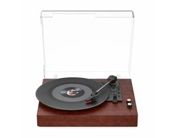 CYRO - Platenspeler Bluetooth - Platenspeler met Bluetooth - Vinyl Player - Record Player - met Speakers - 3 Snelheden - Rood