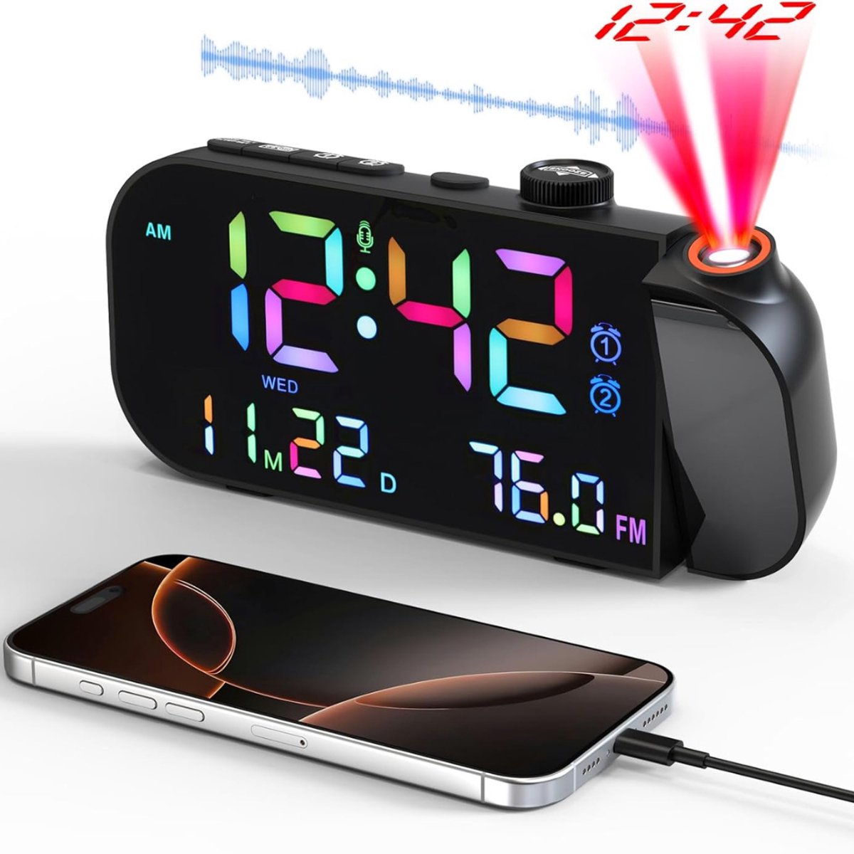 MKSS® Wekkerradio – Digitale Klokradio – Radio Wekker