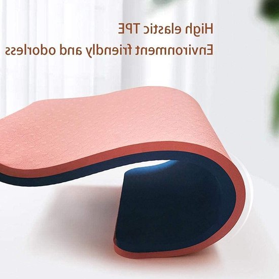 Dunne en lichtgewicht antislip yogamat voor yoga, pilates en fitnessoefeningen (34 * 17 * 0.8) — afbeelding 3